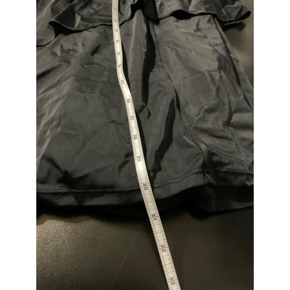 FIT 4U New Hip Hider Black Tiered Ruffle Swimsuit Romper size 12 - Picture 13 of 14